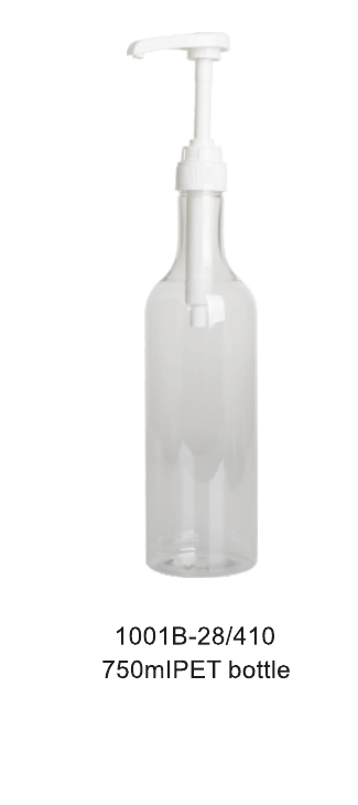 PET syrup bottle for foodservice and beverage applications