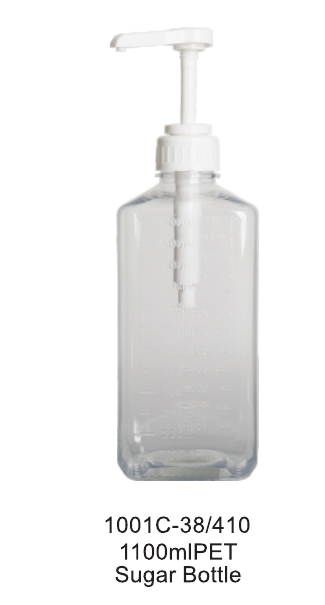 1001C-38/410 1100 ml PET syrup bottle